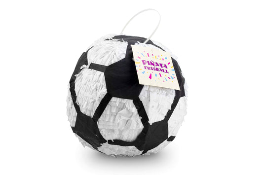 Trendario Soccer Pinata - 25x25x25 cm - Soccer Design - unfilled - Perfect for filling with candy and gifts - Piñata for children's birthday game, gift idea, party, wedding