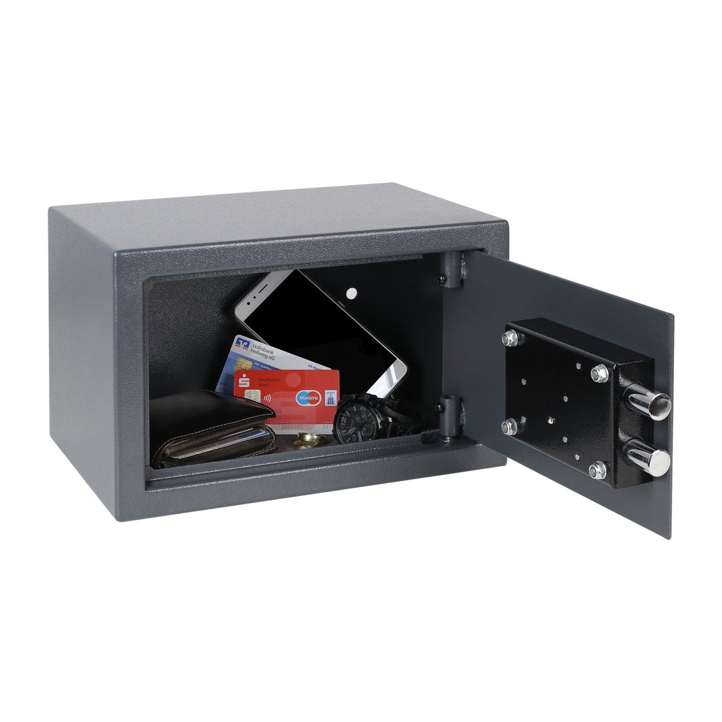 HMF 49200-11 Safe safe with key, furniture safe | 31 x 20 x 20 cm | Anthracite