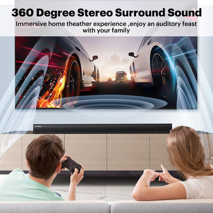 LEFANDI Soundbar for TV devices, Bluetooth speaker PC soundbar 2.1 channel surround sound home theater sound system remote control with AUX, HDMI ARC, USB, Coaxial, Optical for Phone, Computer, TV.