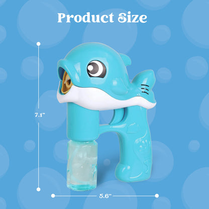 JOYIN 2 Bubble Guns, Whale Bubble Guns for Kids, LED Bubble Gun with 4 Bubble Solution, Bubble Gun with Batteries, Outdoor Toy