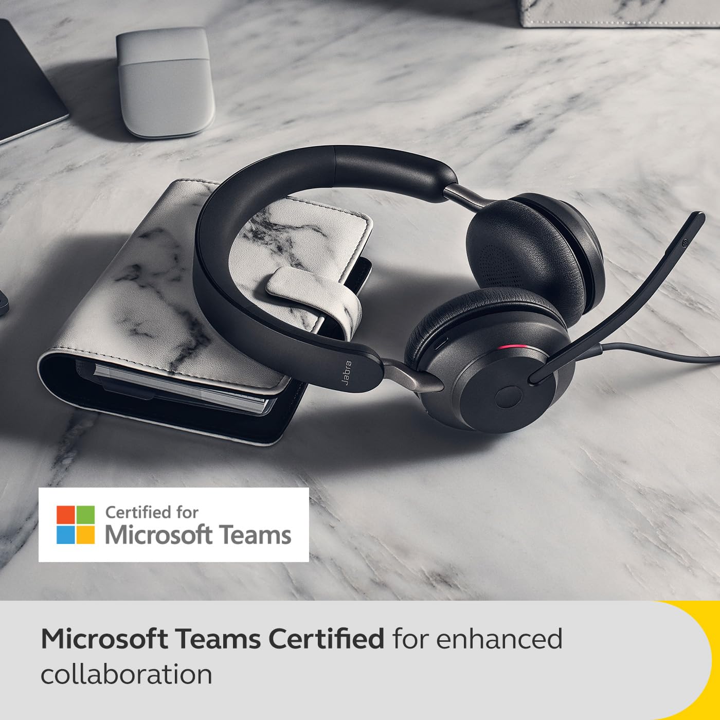 Jabra Evolve2 40 SE - Wired stereo headset with noise cancellation and 3-microphone technology - USB-A cable - certified for MS Teams, compatible with other platforms - Black