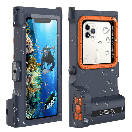 ShellBox waterproof protective case for smartphone, Bluetooth, IPX8, waterproof, for iPhone 13, 12, 11 Pro Max, Samsung, Huawei, Google OnePlus Xiaomi Redmi Motorola LG