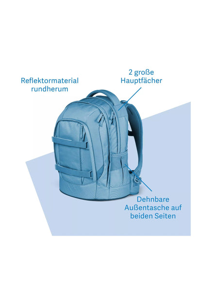 Satch Pack school backpack from 5th grade ergonomic 30L space stable organizational talent Retro Mint Set - Mint