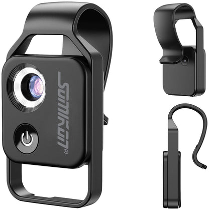 Somikon Mobile Microscope: Microscope attachment lens for smartphones, 200x magnification, 6 LEDs (smartphone magnifier, pocket microscope, iPad holder)