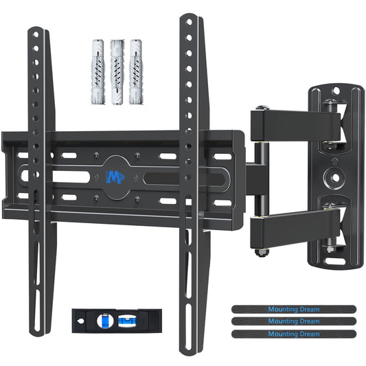 Mounting Dream TV wall mount swivel tilt extendable, TV wall mount for 26-60 inch flat & curved TVs or monitors up to 27kg, max. VESA 400x400mm, MD2432-03
