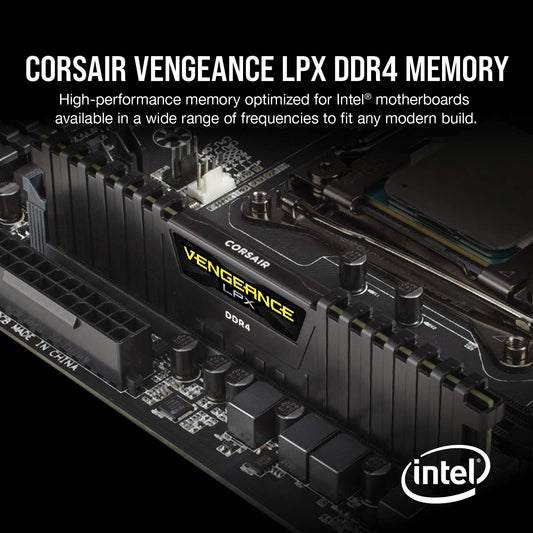 Corsair Vengeance LPX 32GB (2 x 16GB) DDR4 3600 (PC4-28800) C18 1.35V Desktop Memory - Black