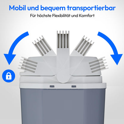 MEDION mobile electric cooler box 2in1 cooling and warming (24 liters, thermo-electric, mini fridge, 3in1 connection 5V USB, 12V & 230V, for car, motorhome, camping, garden, pool, MD13011)