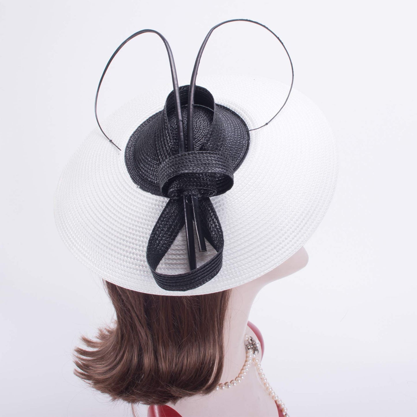 Lawliet Fascinator for women, for weddings, church races, headpiece, T427, white, one size