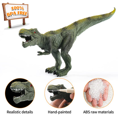 Glow in the dark Dinosaur Toy for ages 3 and up, Dinosaur figures and assembly Dino toys, Kids’ toy, Gift for boys girls, Storage box & play mat
