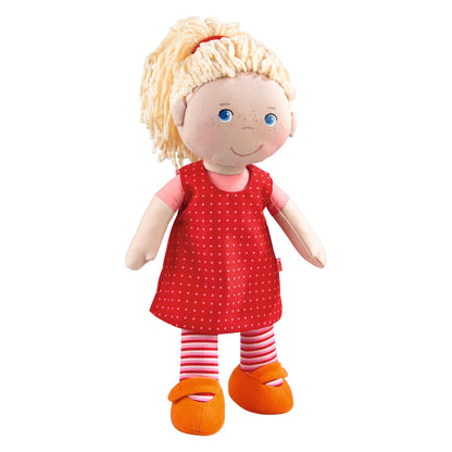 HABA Fabric Doll Annelie - Soft doll with hair for styling - With interchangeable clothing - From 18 months - 30 cm - Washable - 1302108001