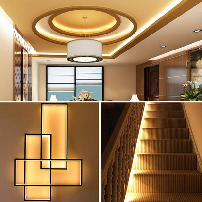 COB LED strip 10m warm white, 24V LED strip warm white COB LED tape self-adhesive, 3000K 320LEDs/M high brightness flexible, dimmable COB LED strip 10m LED tape for indoor home kitchen decoration.
