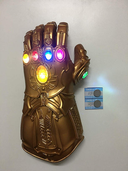 UrMsun Iron Man Infinity Gauntlet for Kids with 2 spare batteries, Iron Man Glove LED with Kids Stones.