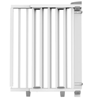 Geuther Door Safety Gate Oris | Staircase Safety Gate for screwing on, Width 86-133 cm | Sturdy Baby Gate & Door Gate with Swinging Door, Certified & Safety Tested | Wooden Child Gate, White