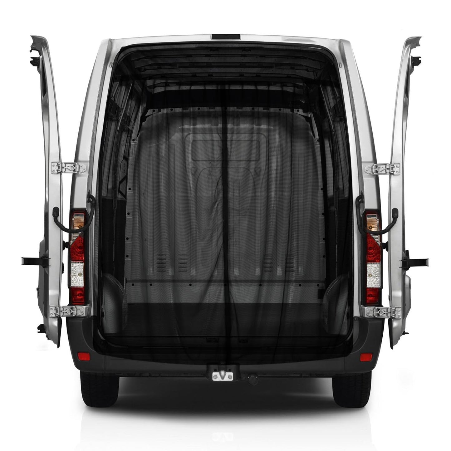 Opaltool Car Insect Net for Ford Transit Custom & Campervans, Magnetic Tailgate Rear Door Insect Screens with 4-Sided Magnets for Camping Privacy Protection.