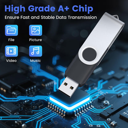 ABLAZE USB Stick 8GB 10 pack, Colorful USB 2.0 flash drive with keychains (10 colors)