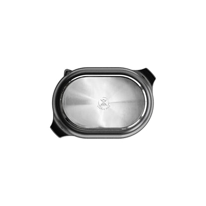 AMT Gastroguss Klaus grills German Oven Set, large version, 42x28 cm, German Oven Roaster/German Oven Cast Lid with grill base, cast aluminum, Lotan® non-stick coating, AMZN-KG-4228-Set
