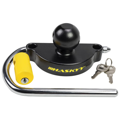 HASKYY trailer lock trailer balllock theft protection trailer security towing lock high-performance steel aluminum alloy base caravan protection
