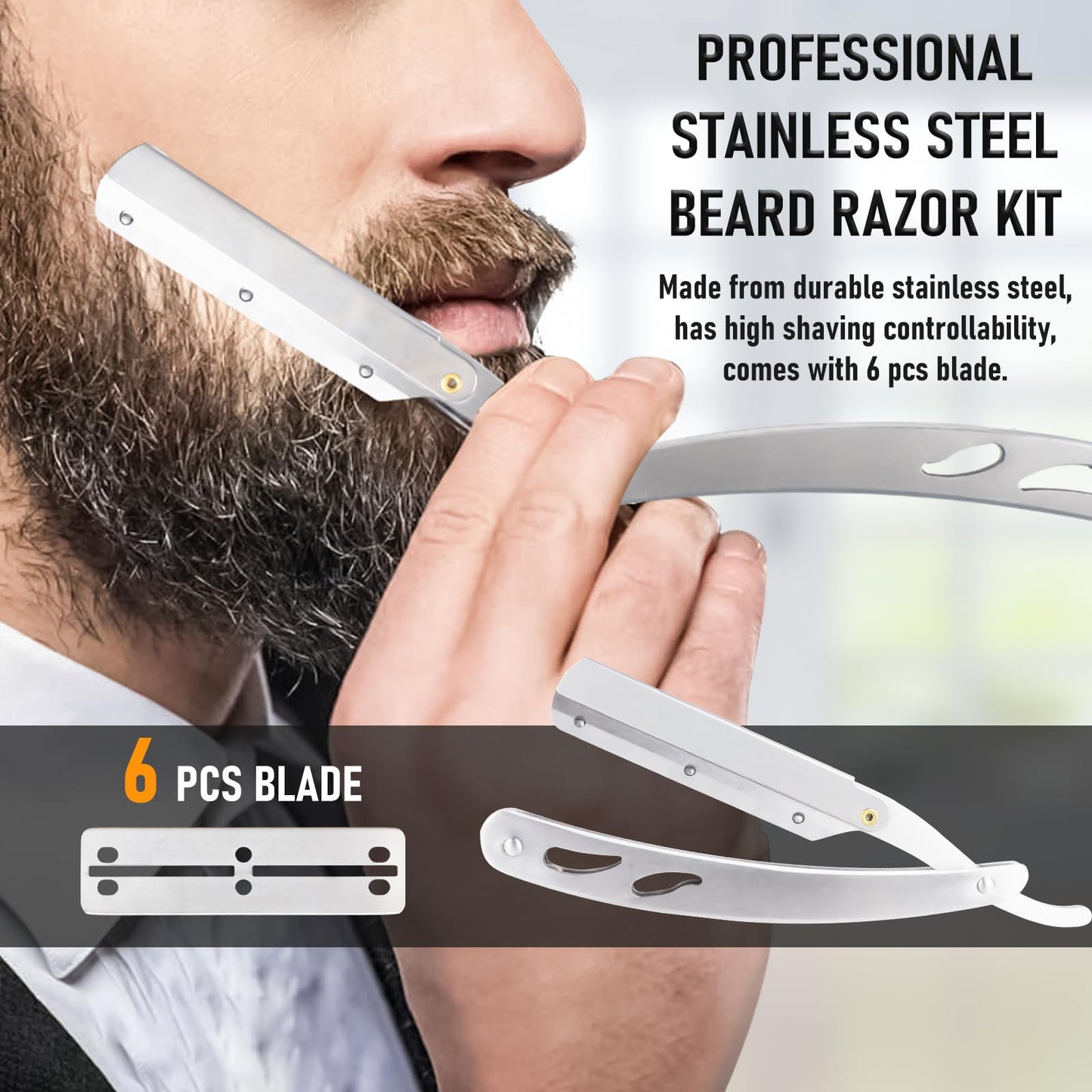 Upgraded beard care set for men, 11 in 1 beard growth kit includes beard shampoo, beard oil, beard balm, beard comb, beard scissors, etc. Gift set for men for Christmas, Valentine's Day, Father's Day.