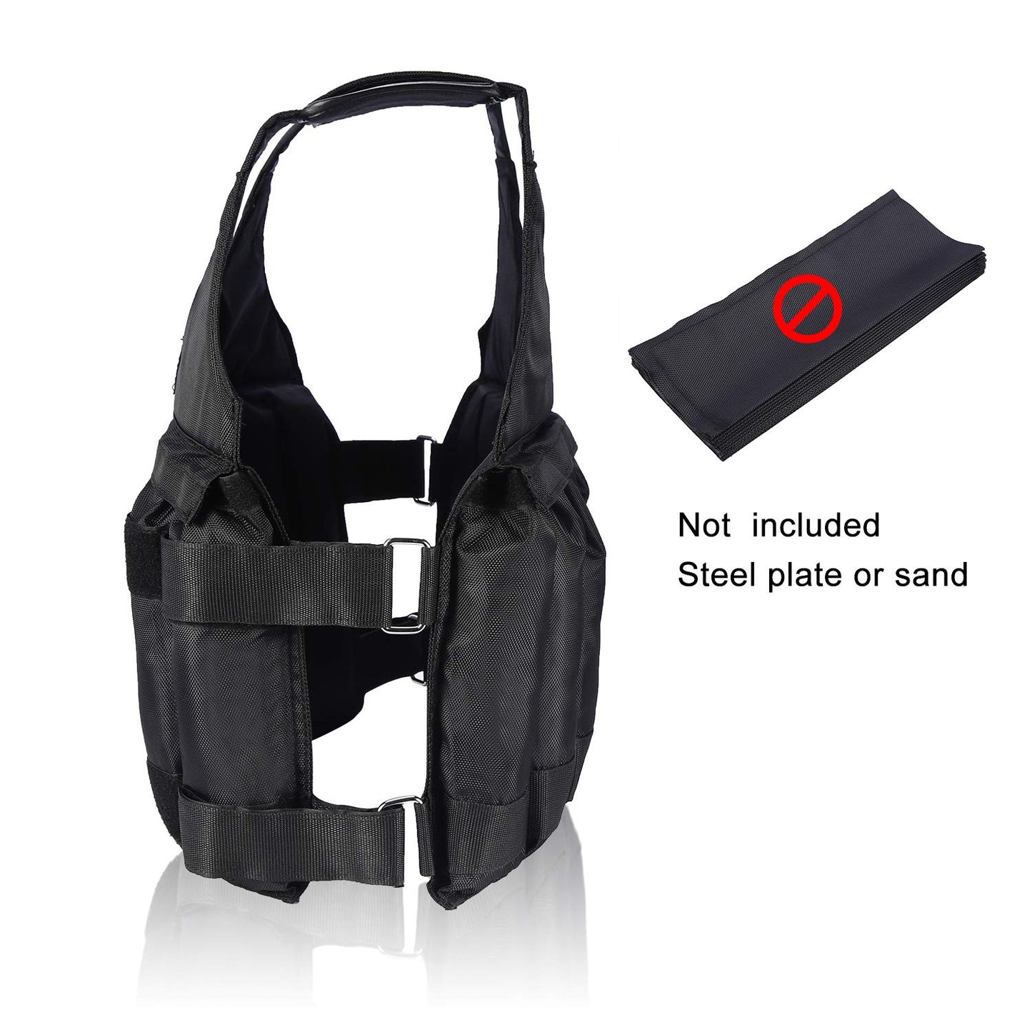 Adjustable weight vest for comfortable strength training. Suitable for men and women for jogging or running with a weight capacity of up to 50KG. Training fitness sports jacket.