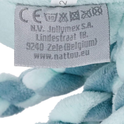Nattou Octopus Plush Toy, For Newborns and Premature Babies, 23 cm, Mint Green