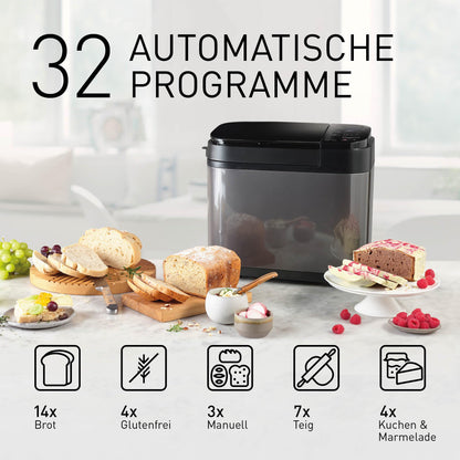 Panasonic SD-YR2540 Premium Gray Fully Automatic Bread Maker, horizontal design and yeast dispenser, 32 automatic programs, two temperature sensors, 13-hour time delay, Gray