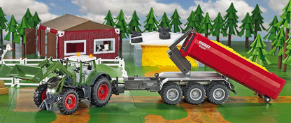 siku 6786, 3-axle hooklift chassis with container, 1:32 scale, remote controlled, for SIKU CONTROL vehicles with trailer hitch, metal/plastic, red