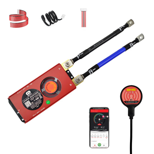 @tec DALY Smart BMS with App for 3.2V LiFePO4 batteries 4S 8S 16S - Battery Management System 12V 24V 48V (8S 24V 200A BT)