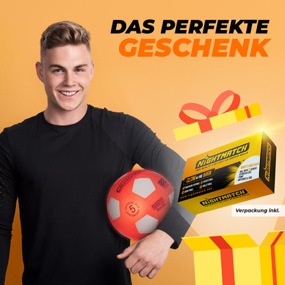 NIGHTMATCH LED Light Up Soccer Ball | Soccer | Official Size 5 | Waterproof | Glows in the Dark | Soccer for Kids & Adults | Glow in the Dark Soccer Ball | For Indoor & Outdoor