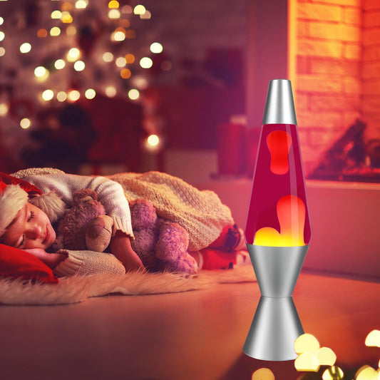 AONESY lava lamps for adults & kids 37cm purple liquid & yellow wax retro astro lamp for home decor beautiful light gift for Christmas birthday Halloween