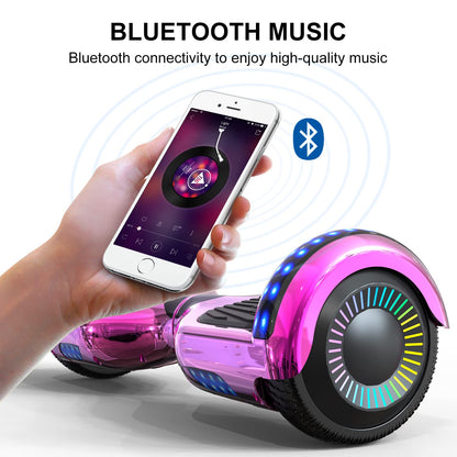 GeekMe Hoverboards, Hoverboards for Kids, Hoverboards with Bluetooth Speaker, Cool LED Lights, Gift for Kids