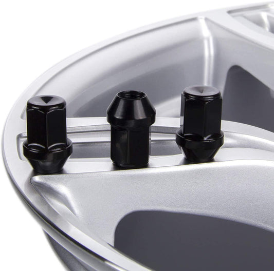 20 black wheel nuts 1/2 UNFx34 cone SW19 compatible with Jeep Grand Cherokee (99-10) WJ WG WH