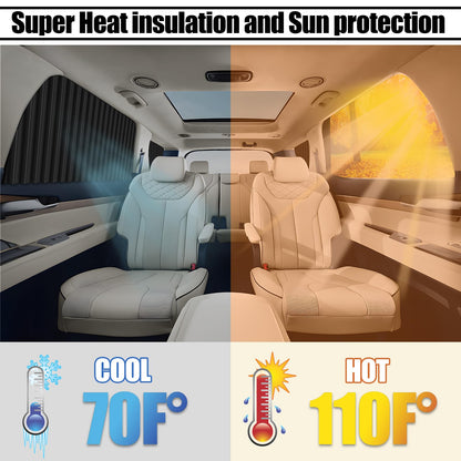 XCBYT Car Sunshade Magnetic 4 Pieces, Car Window Side Window, Sunshade Baby with UV Protection, Car Window Darkening Heat Protection Privacy Protection