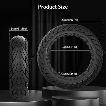 OUXI 10x2.125 inch Solid Replacement Tire with 1 Installation Tool for Electric Scooters Full Rubber Tyre, 10x2.125 inch Replacement Wheels, Full Rubber Tyre, High Elasticity Electric Scooter Tire