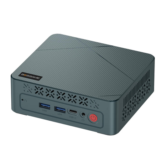 BOSGAME E2 Windows 11 Pro Business Mini-PC with AMD Ryzen 5 3550H, 4 cores, 8 threads, up to 3.7 GHz, 16 GB DDR4 RAM, 512 GB SSD, 4K@60Hz Triple Display, HDMI, Type-C, USB3.2, LAN, Wi-Fi 5, Bluetooth 5.0.