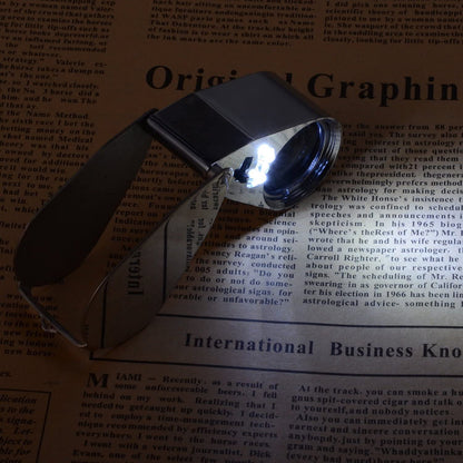 40x illuminated jewelry loupe with LED light (LED currency detection/jewelry identification)