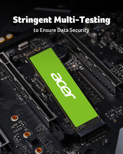 acer FA200 PCIe 4.0 NVMe SSD 2TB: up to 7200 MB/s read speed, Gen4x4 M.2 2280 Internal Solid State Drive with HMB & SLC - for Laptop/Desktop PC/Gaming (PS5 compatible)