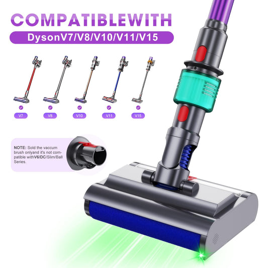 Brush attachment compatible with Dyson V7 V8 V10 V11 V15 vacuum cleaners. Electric floor mop with clean and dirty water tank for pet hair, carpets, and hard floors.