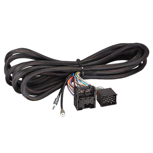 Maxxcount 17-pin round pins extension cable 6.5m compatible with BMW 3 E46, 5 E39, X5 E53 approx. 1995-2001 (including antenna extension to DIN, I-Bus, and antenna remote control)