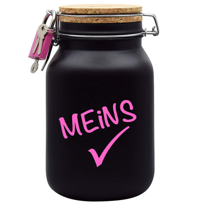 Coin bank My Money Gift Idea Black XL