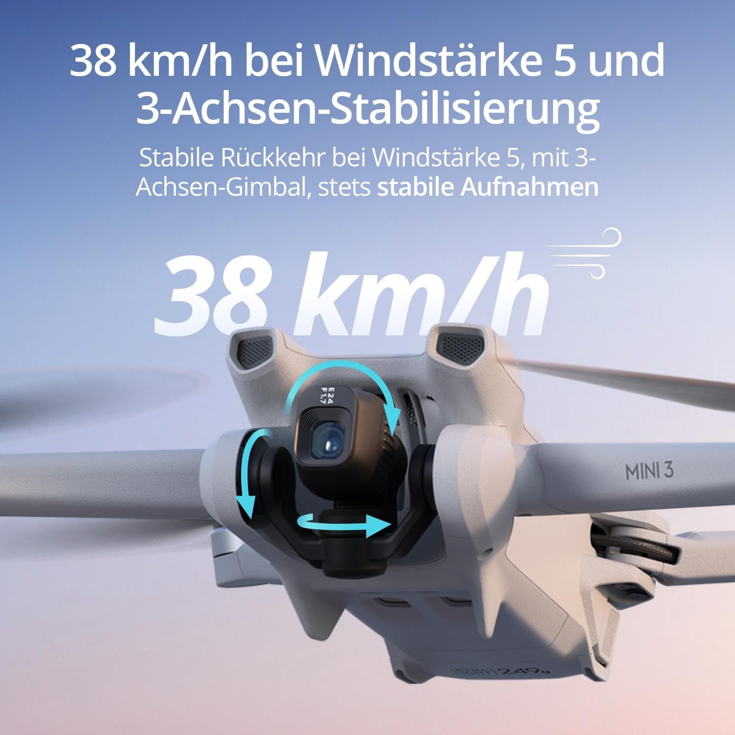 DJI Mini 3 (DJI RC) - Lightweight and foldable mini camera drone with 4K HDR video, 38 min flight time, real vertical shooting, and intelligent features.