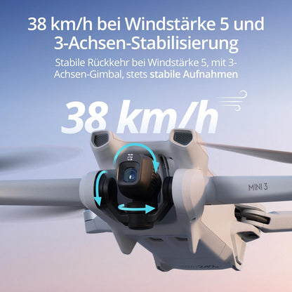 DJI Mini 3 (DJI RC) - Lightweight and foldable mini camera drone with 4K HDR video, 38 min flight time, real vertical shooting, and intelligent features.