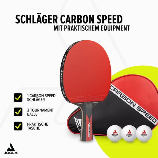 JOOLA Carbon Table Tennis Racket ITTF approved professional table tennis racket for advanced players - Carbowood Technology, Speed, 5-ply