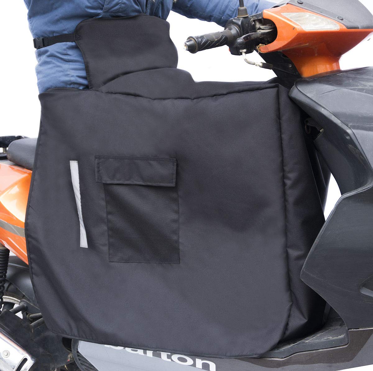 Leg cover with winter fleece for motor scooters, bicycles. Rain protection, weather protection. Cover to protect against wetness. Leg blanket [088].