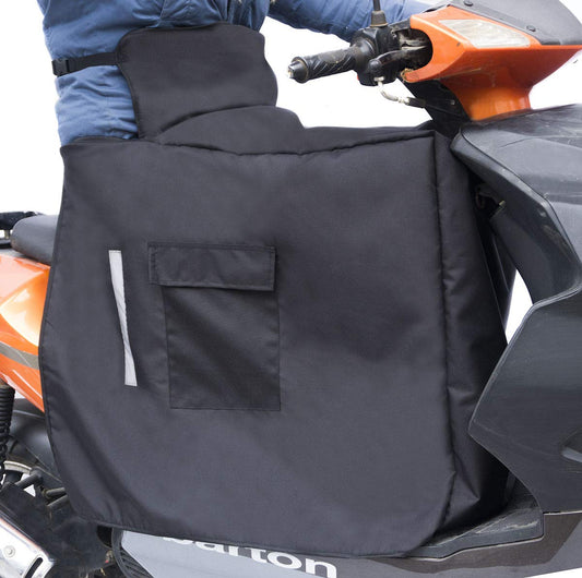 Leg cover with winter fleece for motor scooters, bicycles. Rain protection, weather protection. Cover to protect against wetness. Leg blanket [088].
