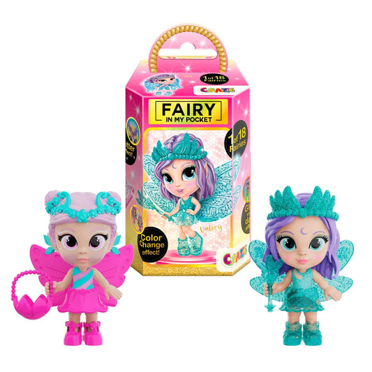 CRAZE Fairy In My Pocket complete counter display | 16 piece set fairy dolls with wings, 16x fairy figures for collecting with special effects, tooth fairy gifts girls.