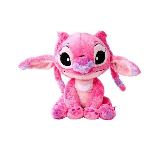 Simba 6315876954NPB - Disney Lilo and Stitch plush figure, 25cm, Angel, cuddly toy, suitable from the first months of life, pink.