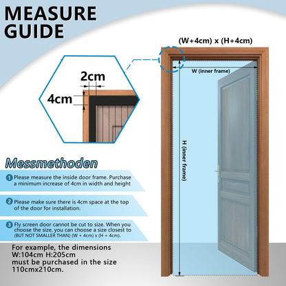 Mesh Screen Door 160x210, SHA2WEN Black Screen Door, Enjoy the summer with your family.