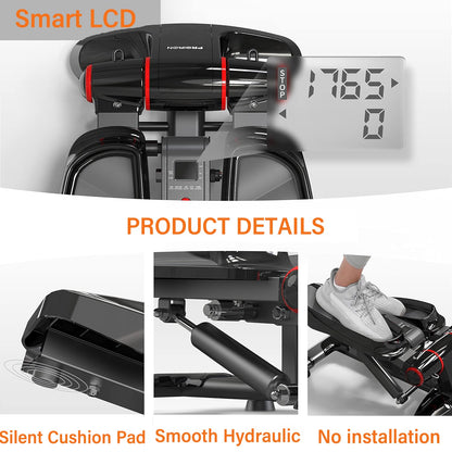 PROIRON Swing Stepper for Home - 120kg with Display for Leg and Butt Training, Mini Twister Cardio - Wear-free Hydraulic Cylinders - Noiseless