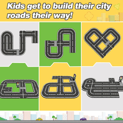 Magnetic tiles city street set, kids toy, sensory games for 3 year old boys and girls, magnetic blocks for kids ages 3-5, 4-8 years old, classroom, a must-have.