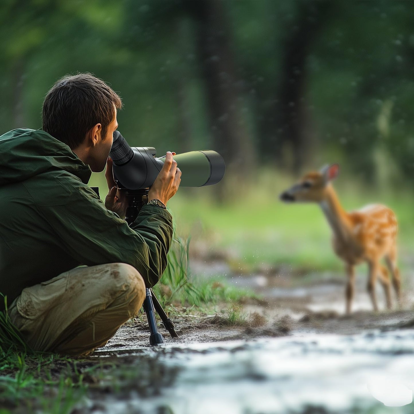 Gosky Spotting Scope Bird Watching 20-60x80 Porro Prism Scope for sports shooters - Waterproof Scope for Bird Watching Wildlife Scenery